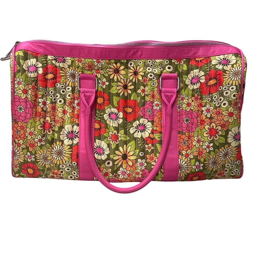 Sugar Thrillz Floral Quilted Travel Bag Tote Y2K Coquette Festival Boho EUC